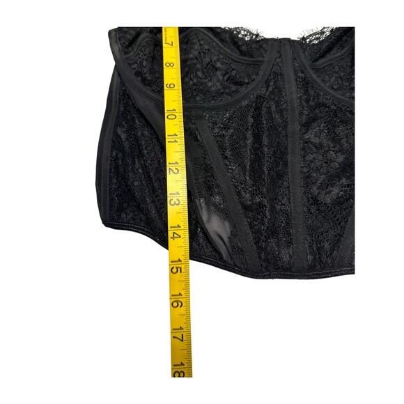 Dealmore Black Floral Lace Bustier Top Approx size Medium - Picture 10 of 10